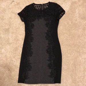 Black/Grey Lace Dress by Poppy